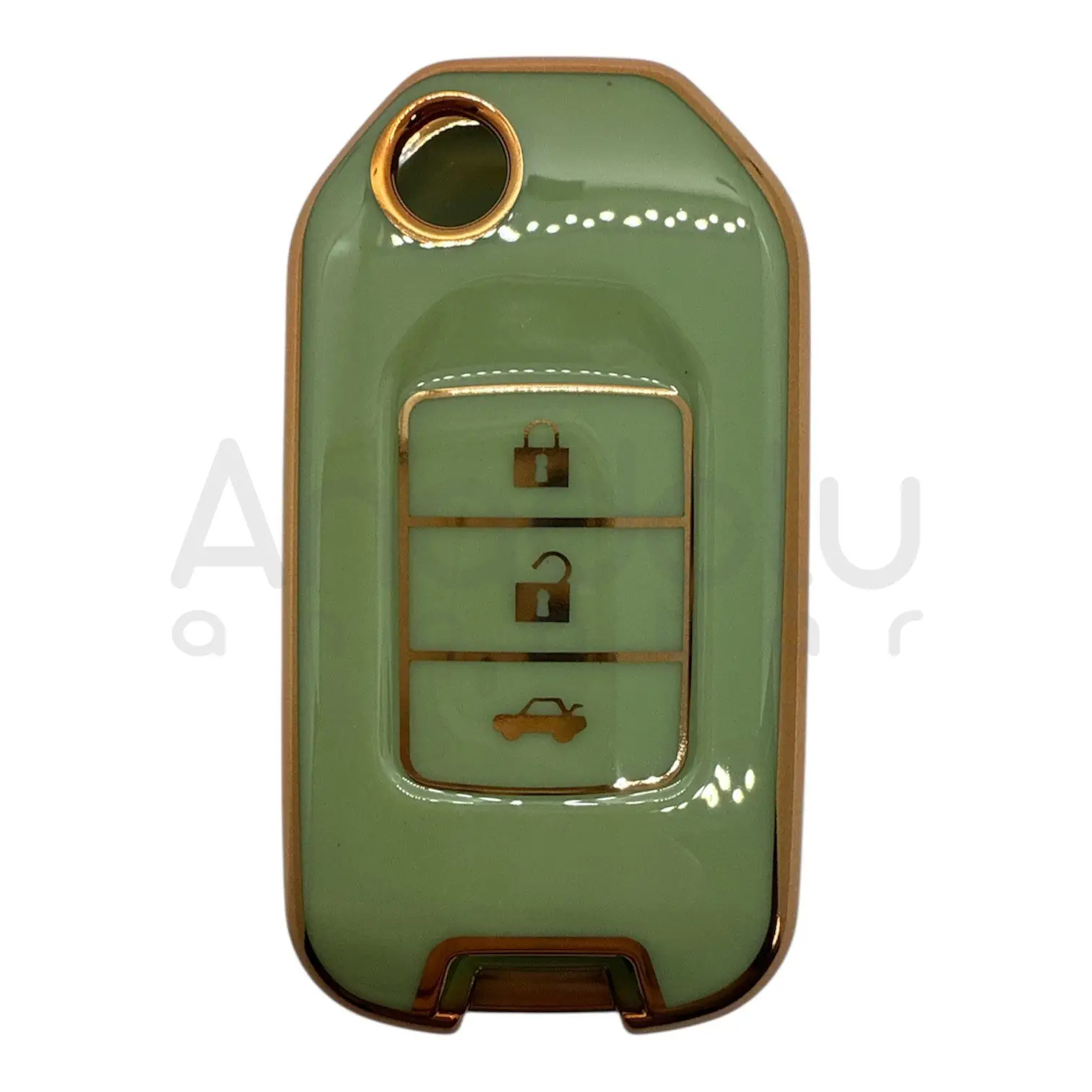 1724-Y | Honda Civic Nano Silikon Kılıfı 3 Buton Yeşil