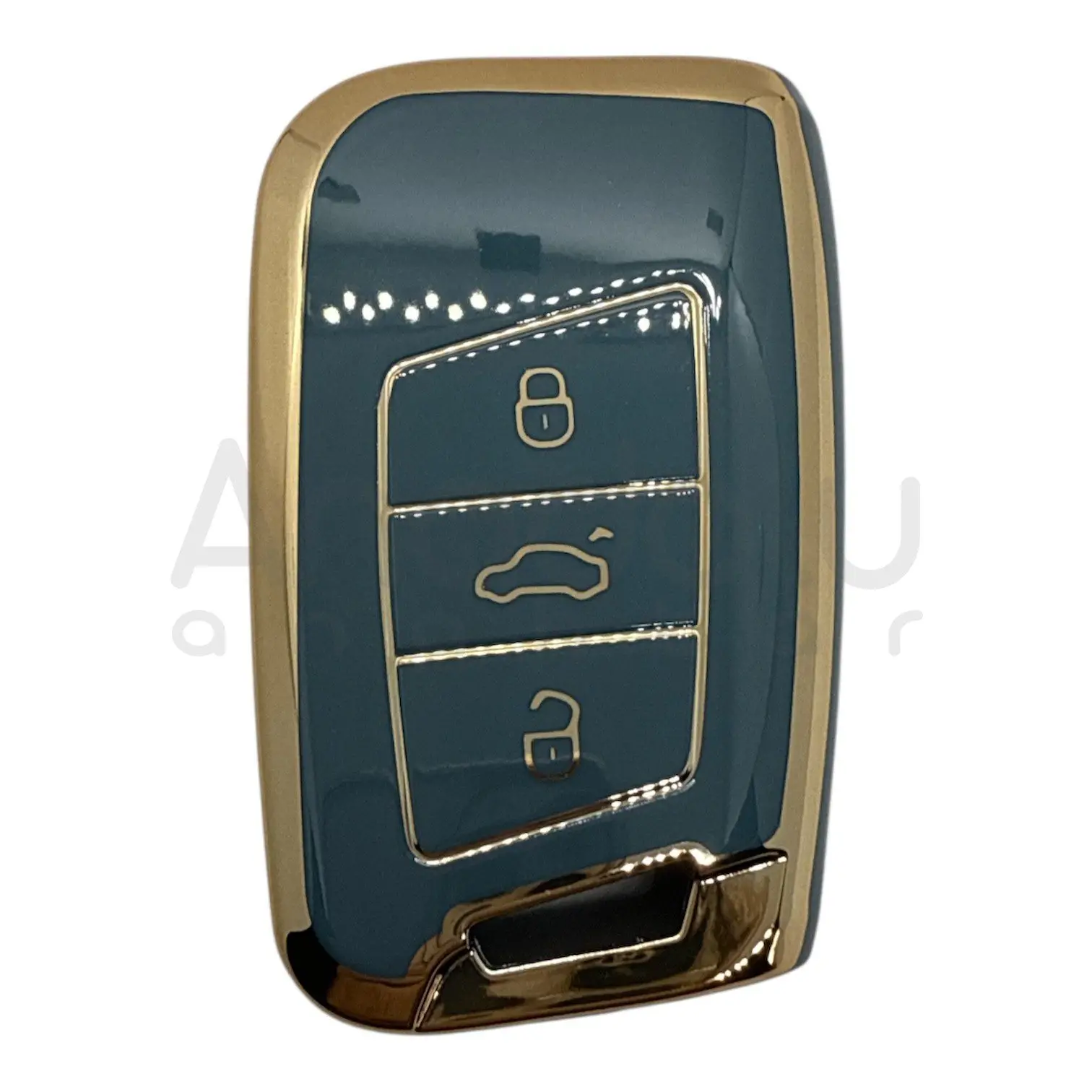 2812-G | Volkswagen Smart Kumanda Nano Silikon Kılıfı 3 Buton Gri