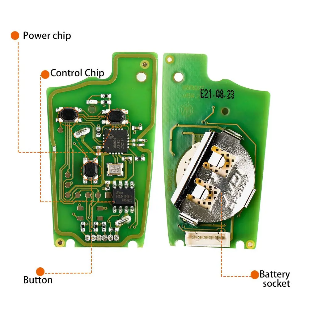 7824 | XKAU01EN XHORSE Audi Sustalı Kumanda 3 Buton - Görsel 2