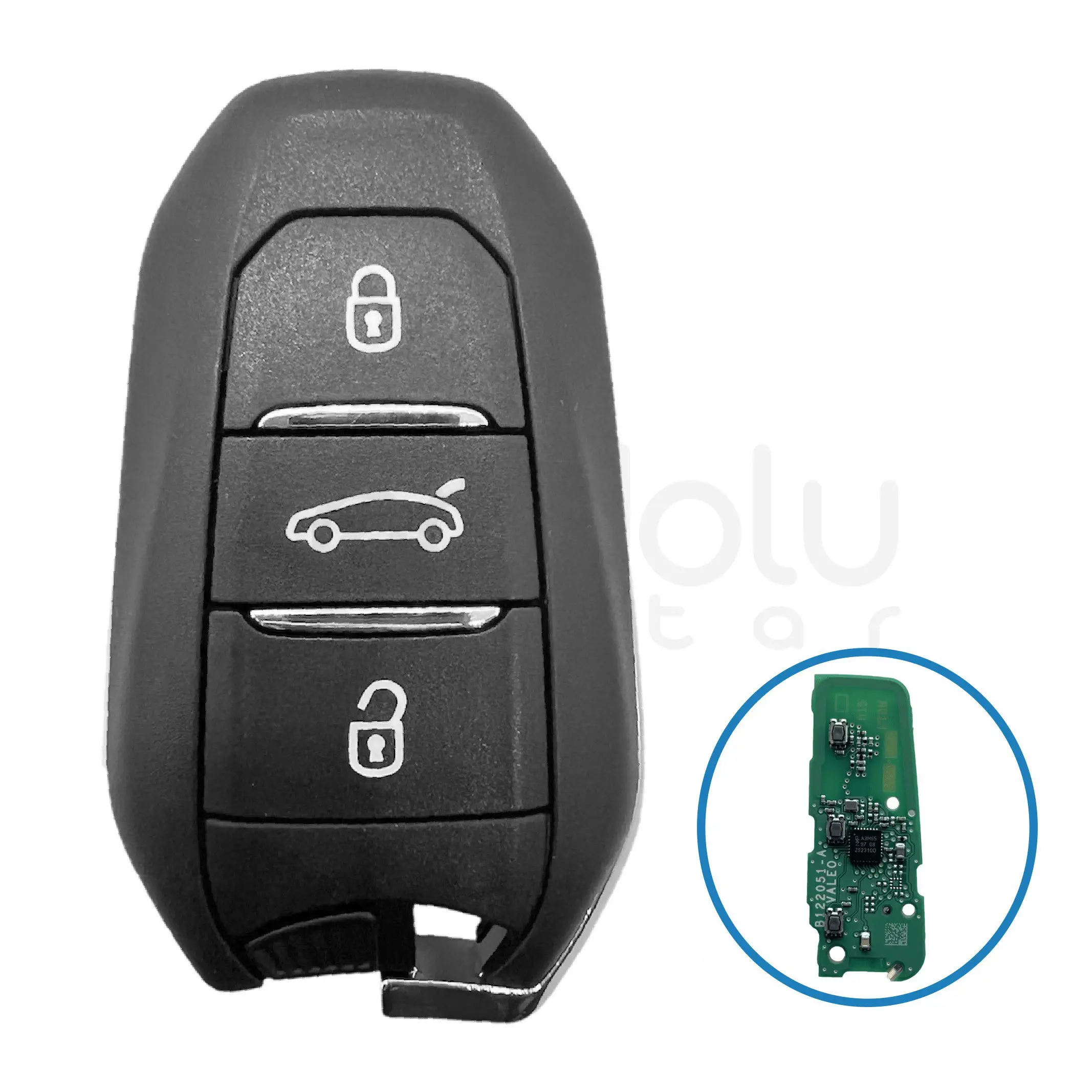 4778 | Citroen Bagaj Smart Kumanda Kabı 3 Buton ( Yeni Kasa )