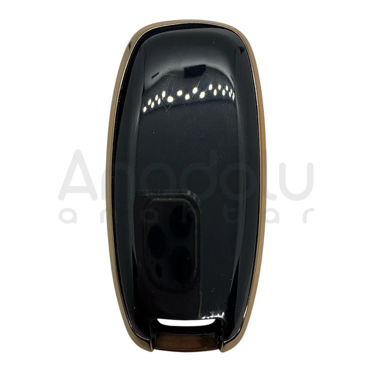 1212-B | Nissan Smart Nano Silikon Kılıfı 3 Buton Siyah - Görsel 2