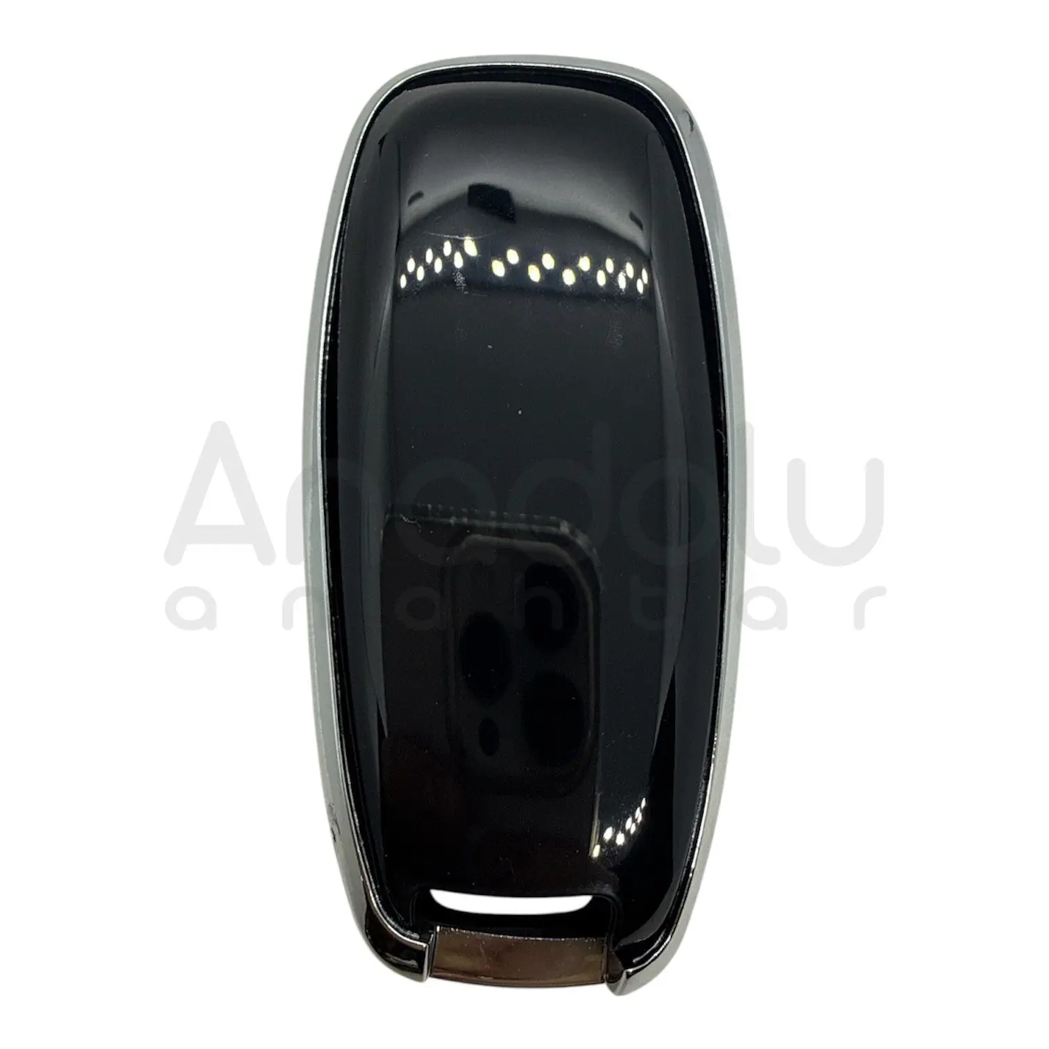 1212-BS | Nissan Smart Nano Silikon Kılıfı 3 Buton Siyah-Gümüş - Görsel 2