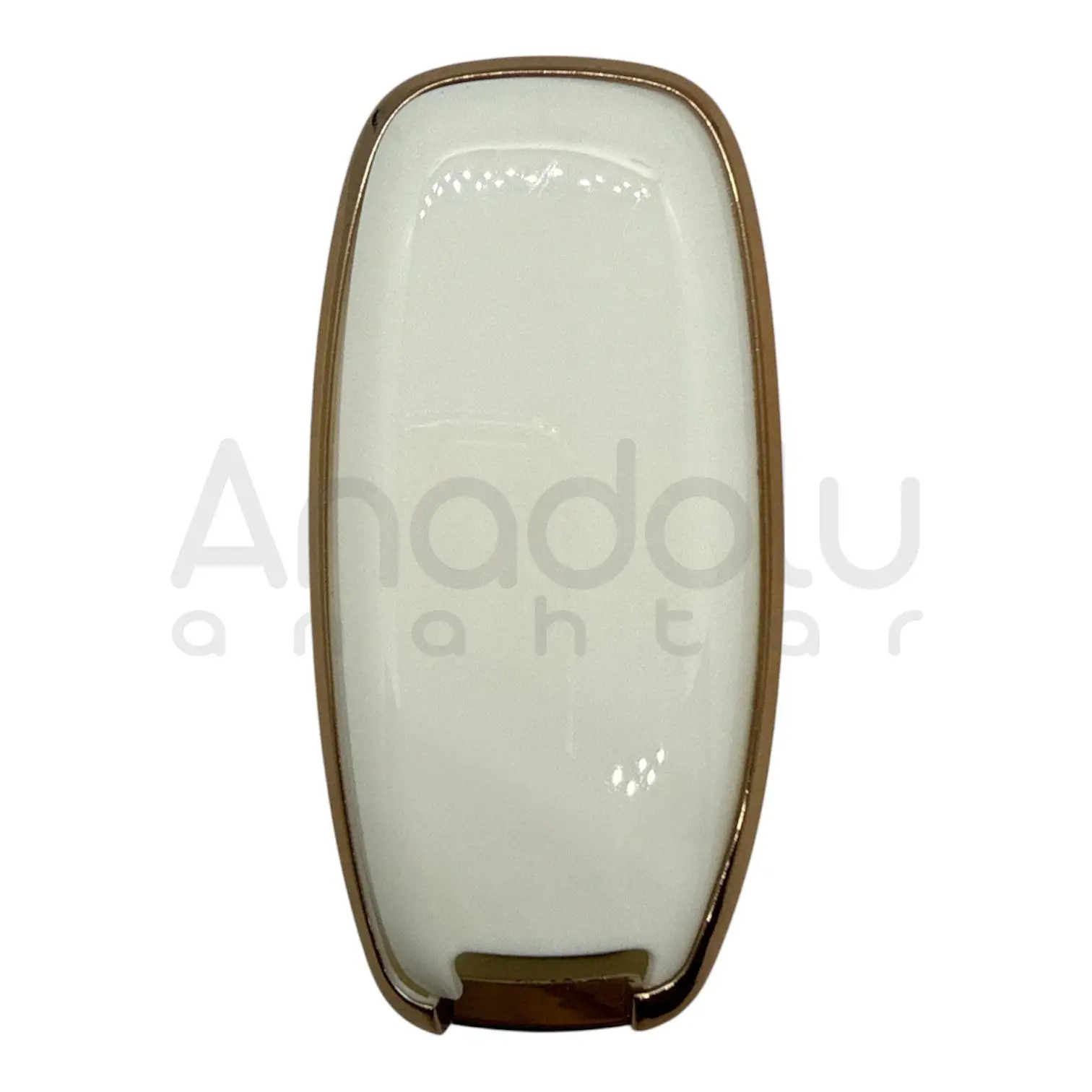 1212-W | Nissan Smart Nano Silikon Kılıfı 3 Buton Beyaz - Görsel 2