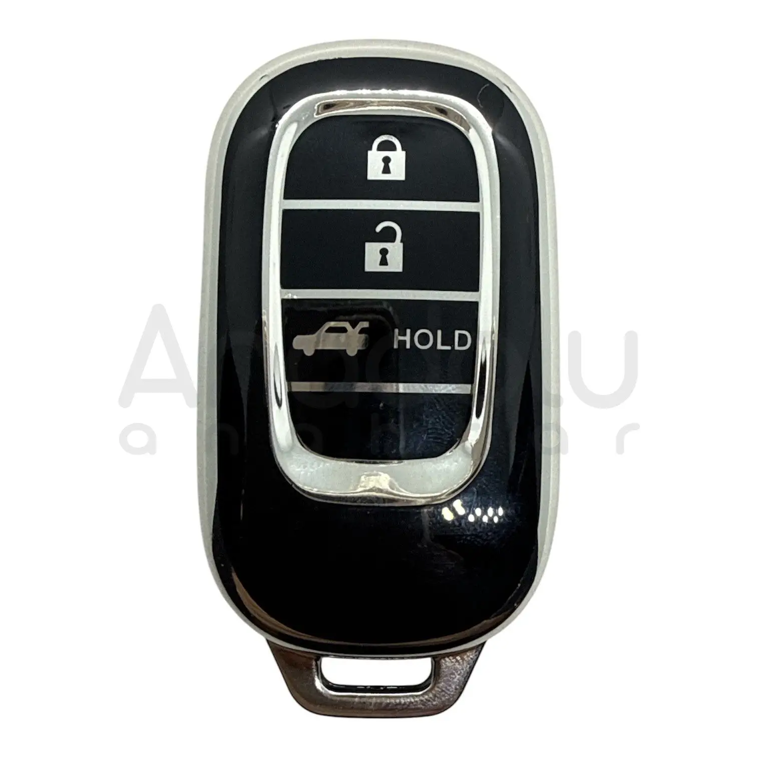 1725-BS | Honda Smart 2022 Nano Silikon Kılıfı 3 Buton Siyah-Gümüş