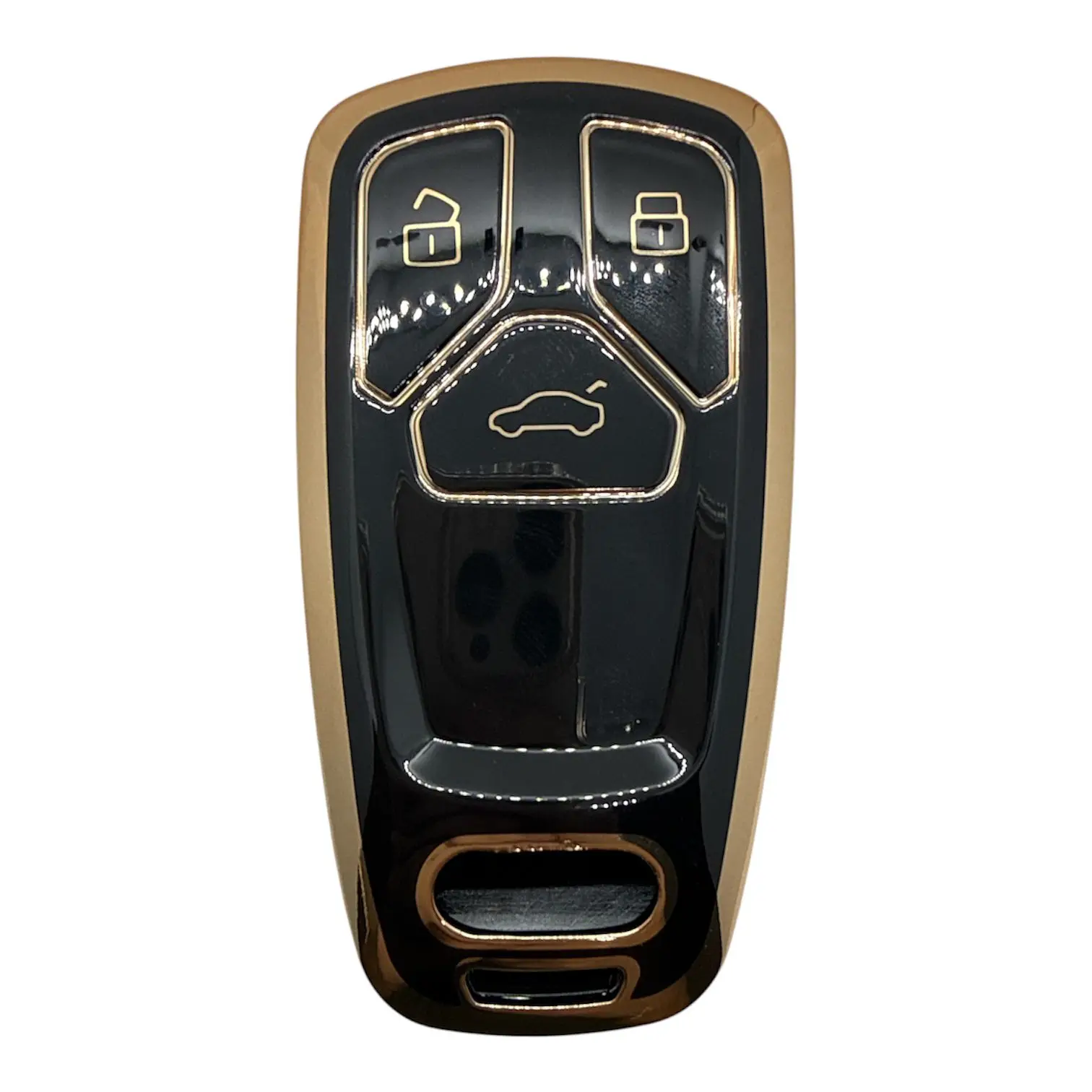 2931-B | Audi Smart Nano Silikon Kılıfı 3 Buton Siyah