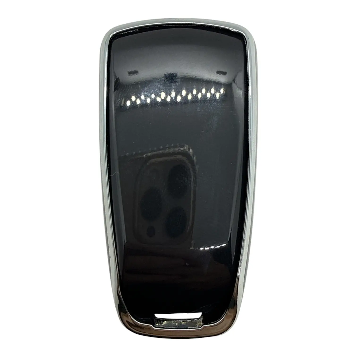 2931-BS | Audi Smart Nano Silikon Kılıfı 3 Buton Siyah-Gümüş - Görsel 2