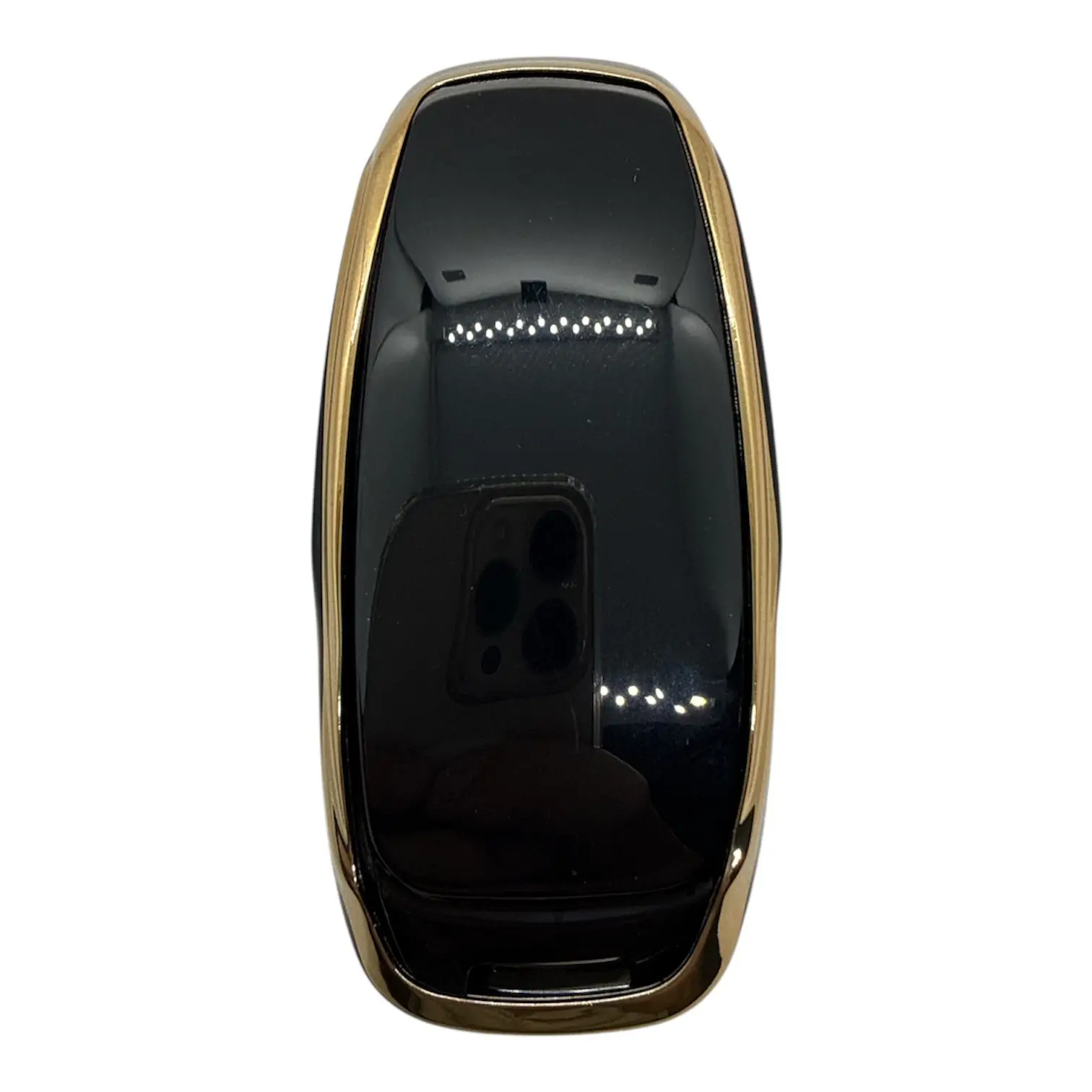 2932-B | Audi Smart Nano Silikon Kılıfı 3 Buton Siyah - Görsel 2