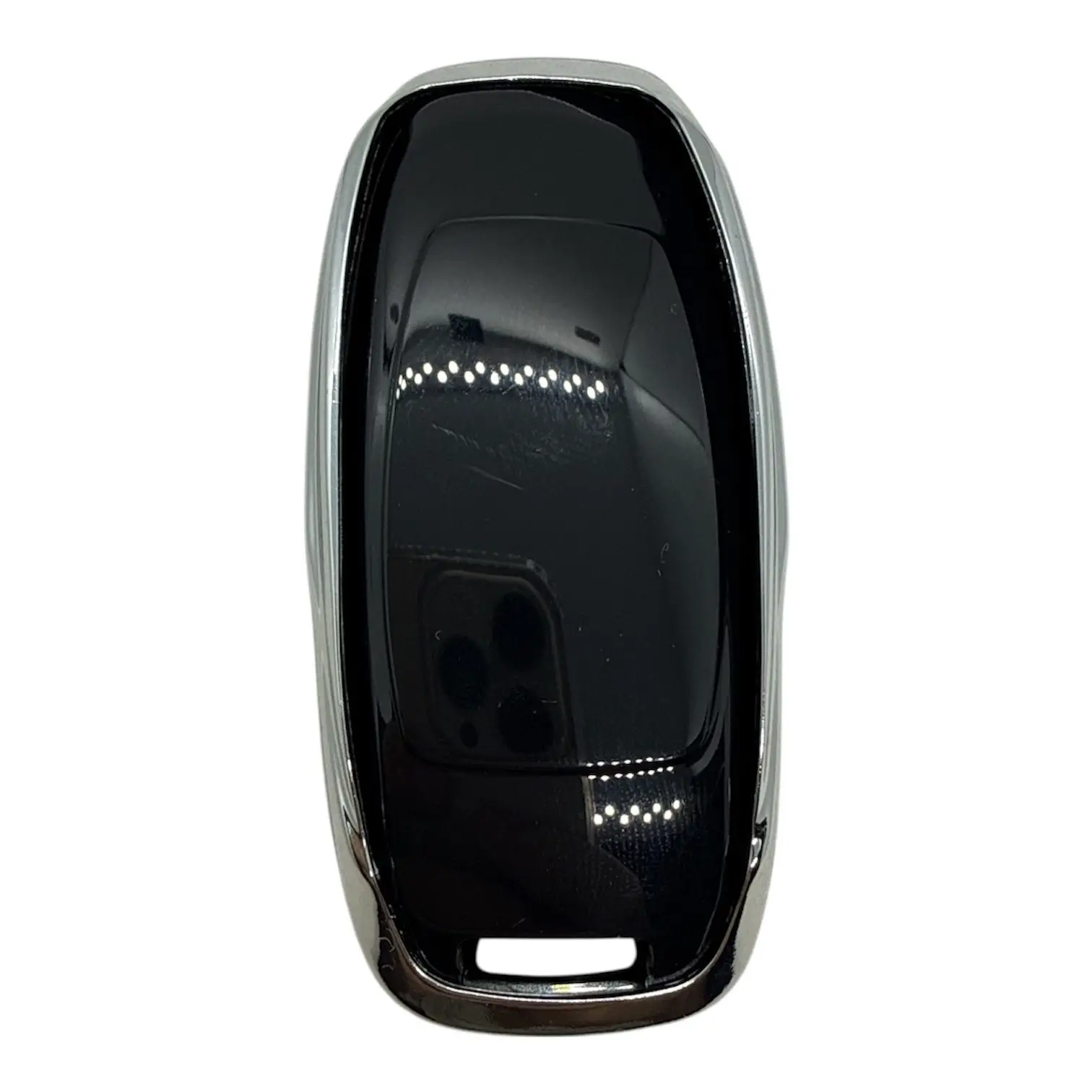 2932-BS | Audi Smart Nano Silikon Kılıfı 3 Buton Siyah-Gümüş - Görsel 2