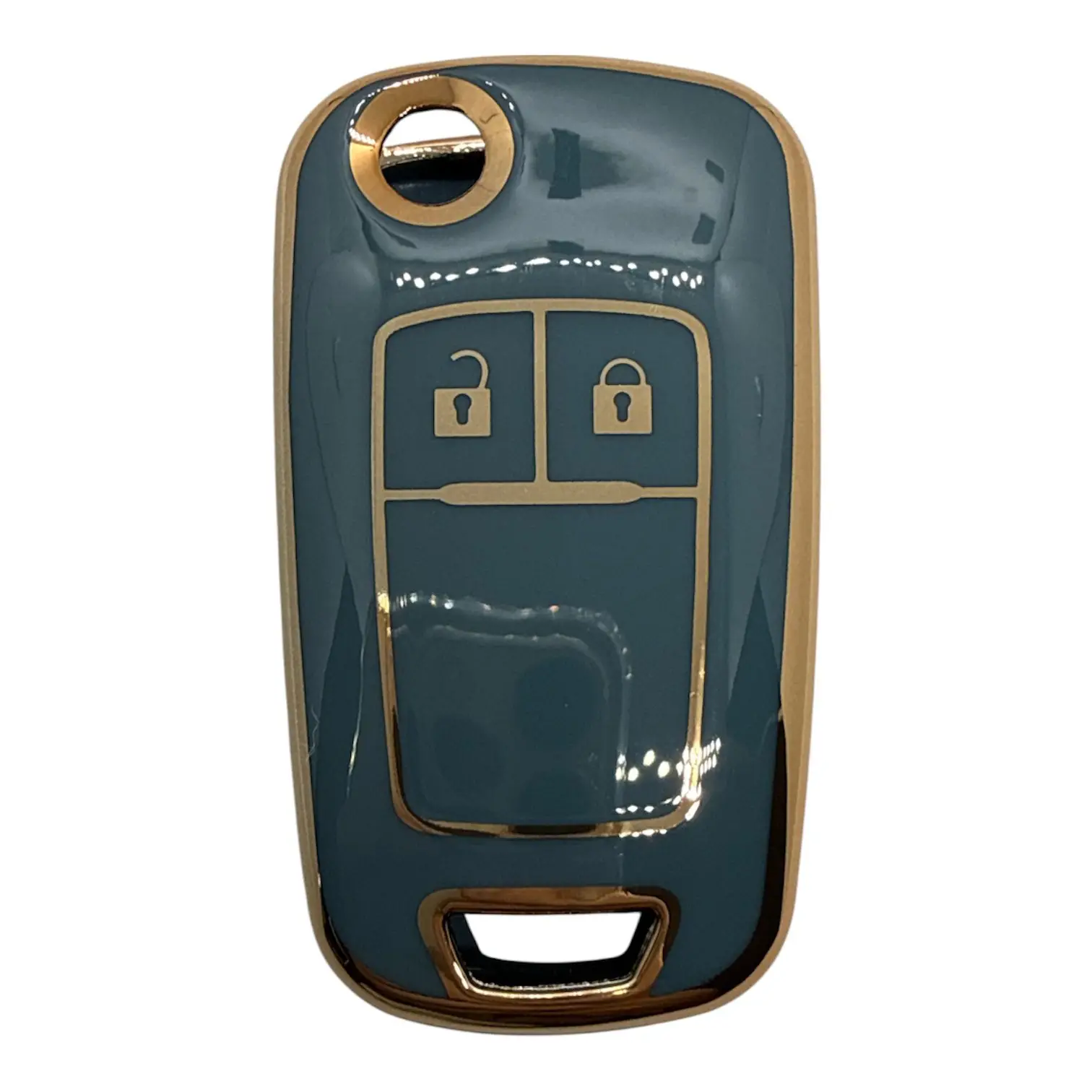 3214-G | Opel Sustalı Nano Silikon Kılıfı 2 Buton Gri