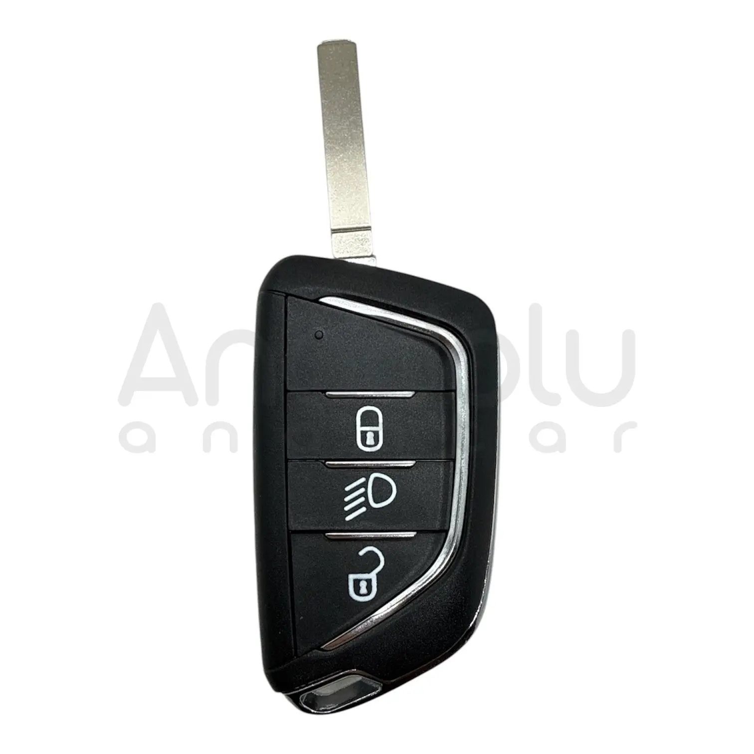 3440 | Peugeot Çevirici Sustalı Kumanda Kabı 3 Buton VA2 Pil Yataklı FAR - Görsel 5