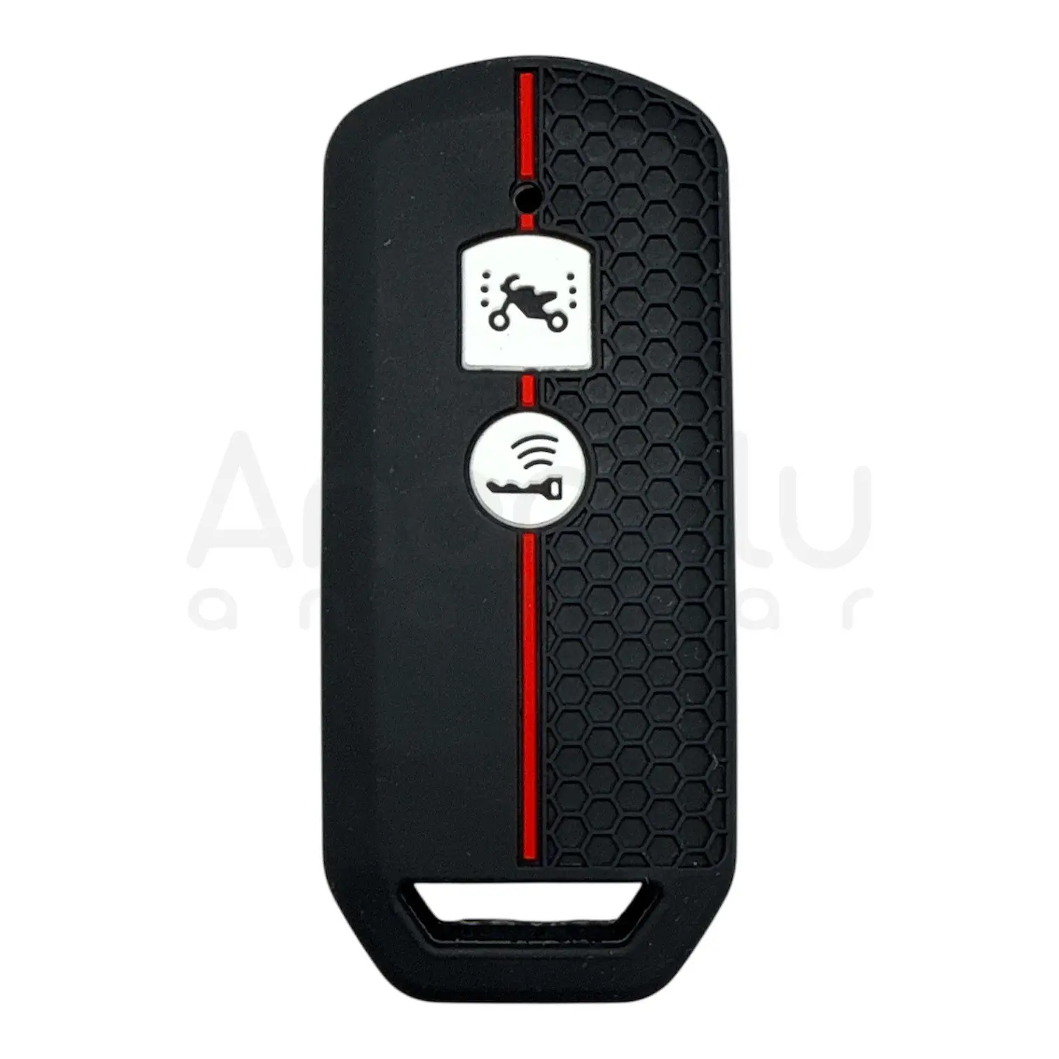 1728-PK | Honda Motosiklet Petek Desenli Kılıf 2 Buton Kırmızı