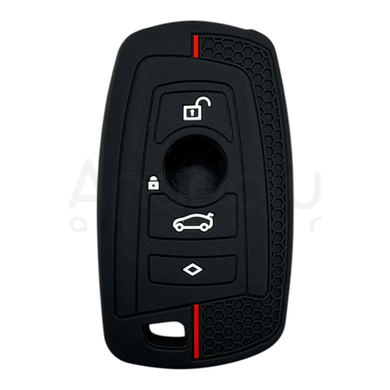 2709-PK | BMW Smart Petek Desenli Kılıf 4 Buton Kırmızı