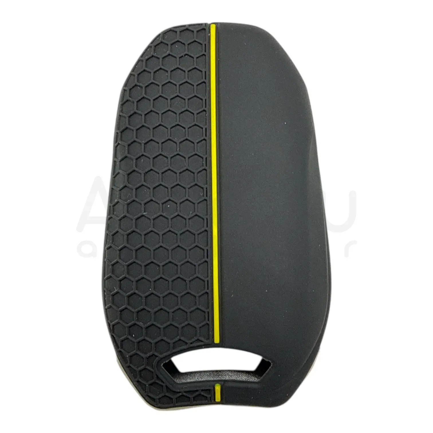 3412-PS | Peugeot Citroen Smart Kumanda Petek Desenli Kılıf 3 Buton Sarı - Görsel 2