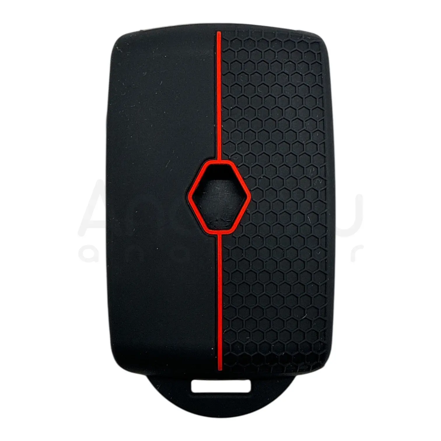 3510-PK | Renault Smart Kumanda Petek Desenli Kılıf 4 Buton Kırmızı - Görsel 2