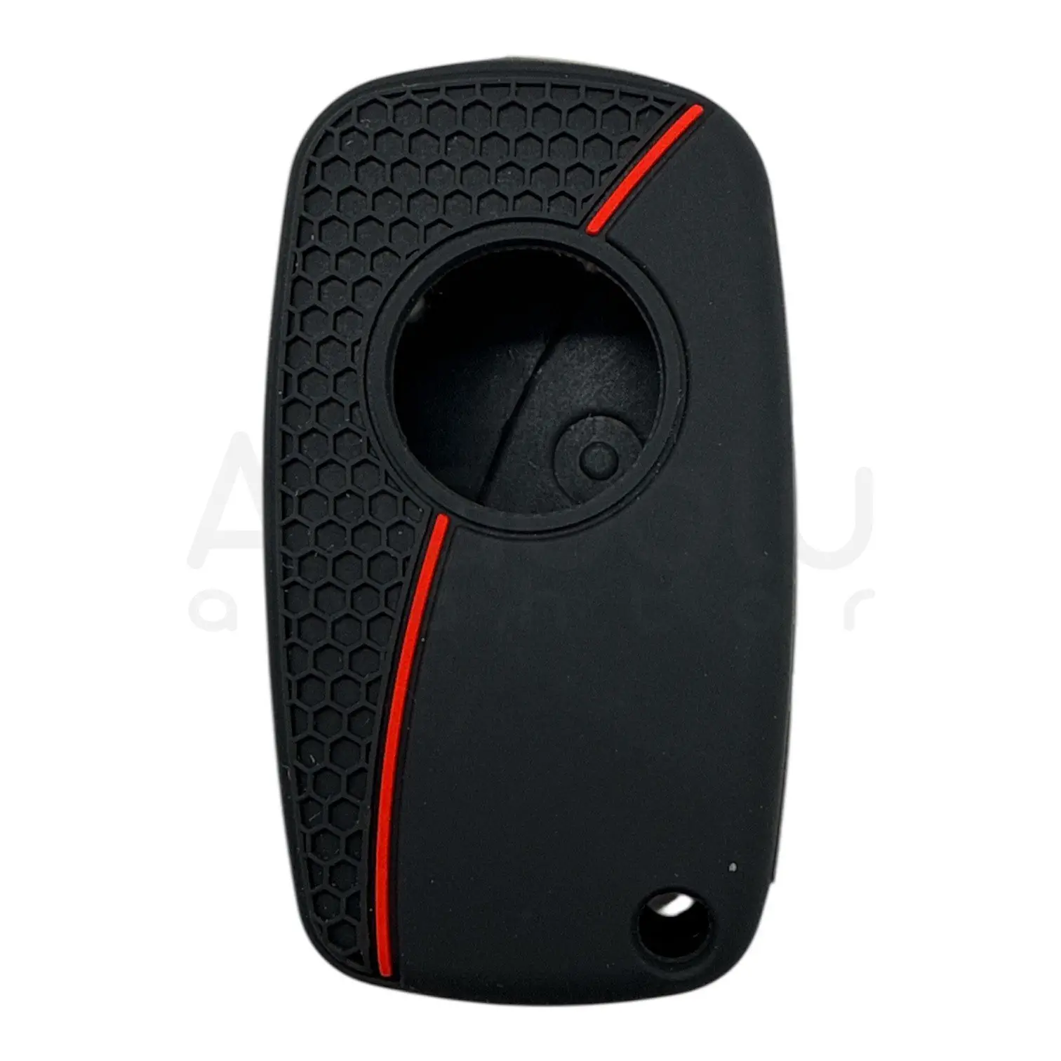 3812-PK | Fiat Fiorino Petek Desenli Kılıf 3 Buton Kırmızı - Görsel 2