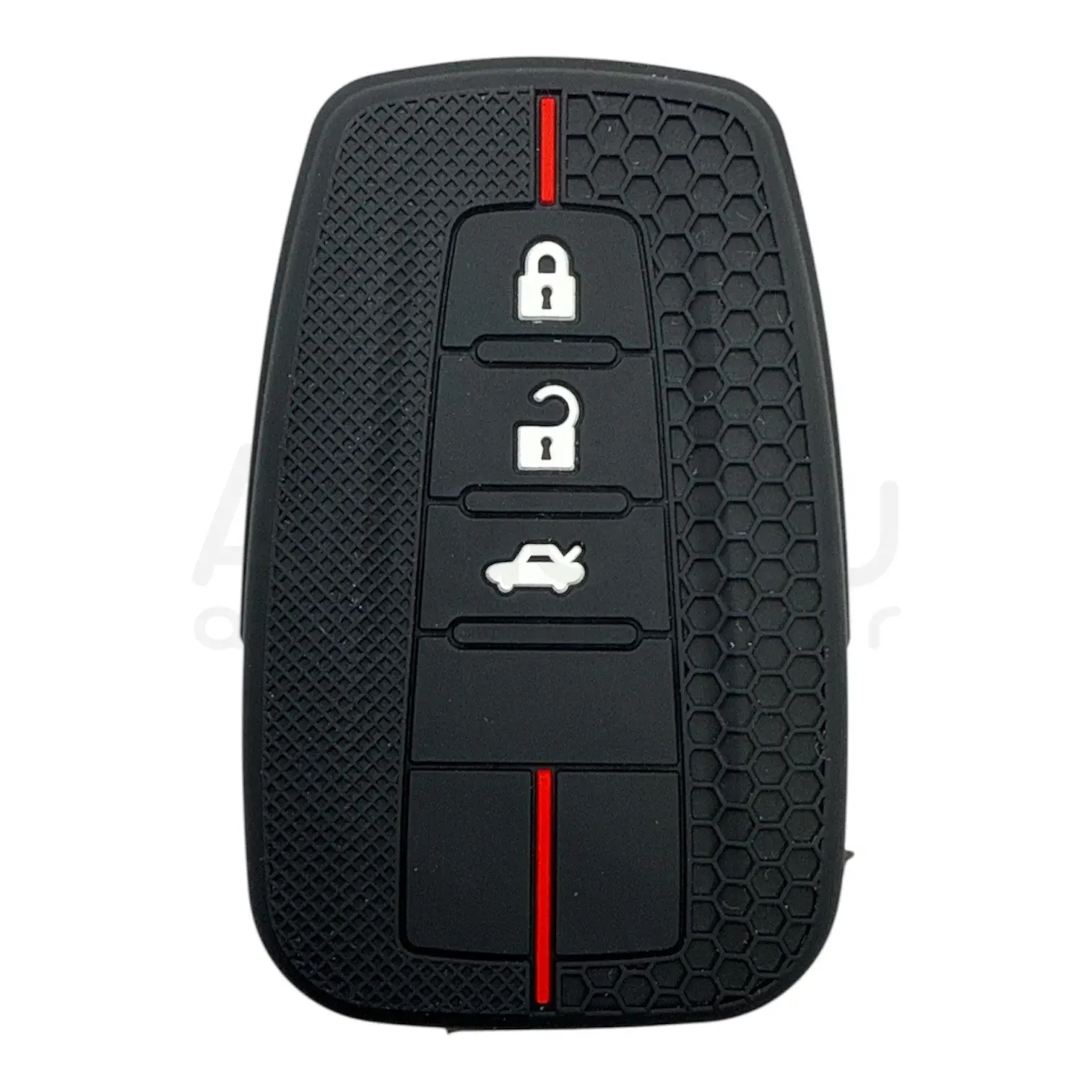 1010-PK | Toyota Petek Desenli Kılıf 3 Buton Kırmızı