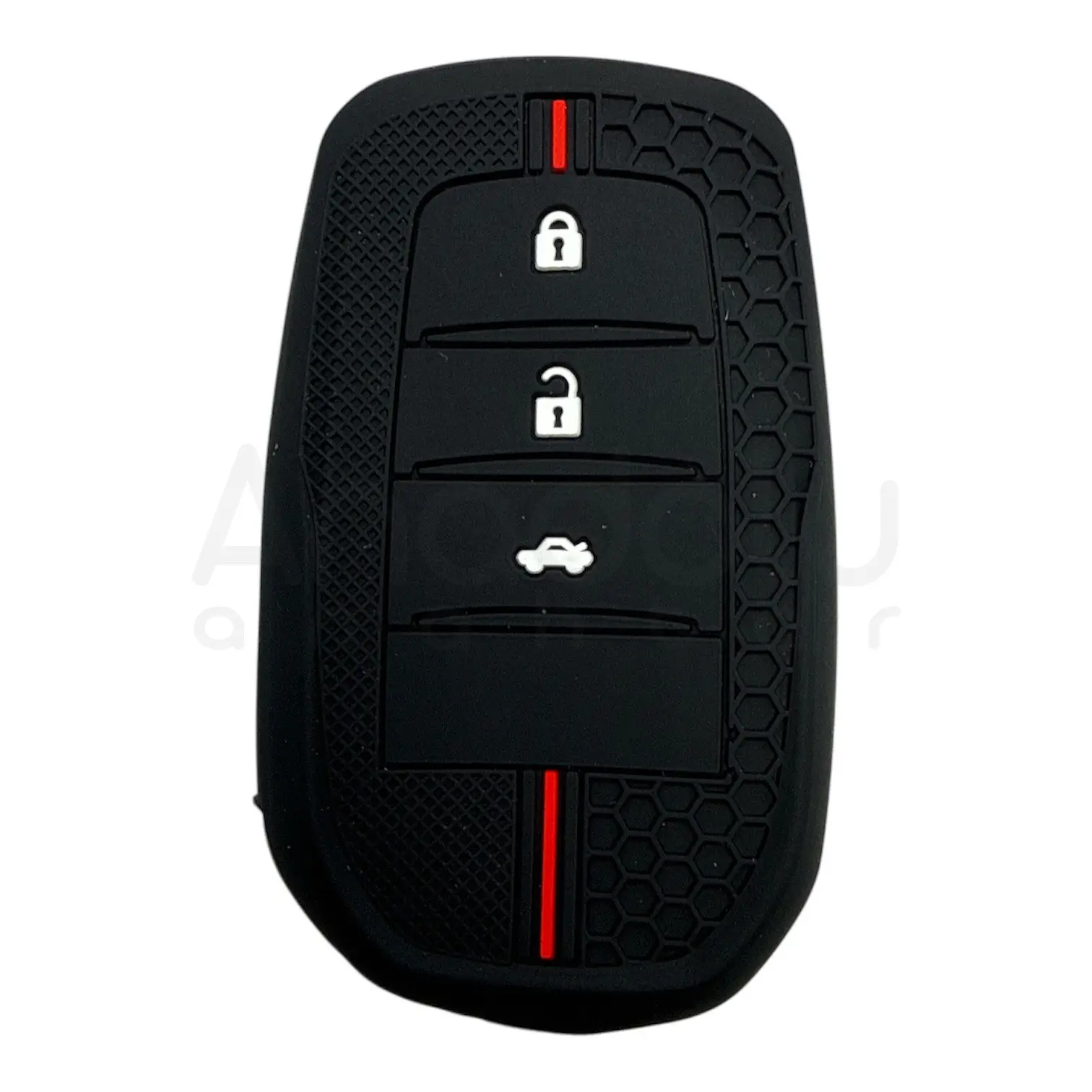 1013-PK | Toyota Smart Petek Desenli Kılıf 3 Buton Kırmızı