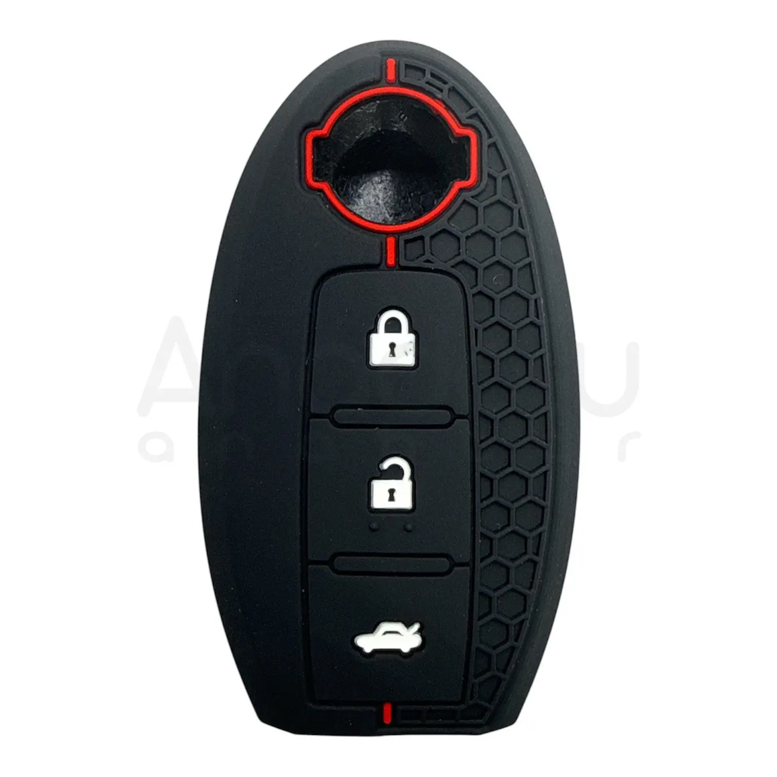 1209-PK | Nissan Petek Desenli Kılıf 3 Buton Kırmızı