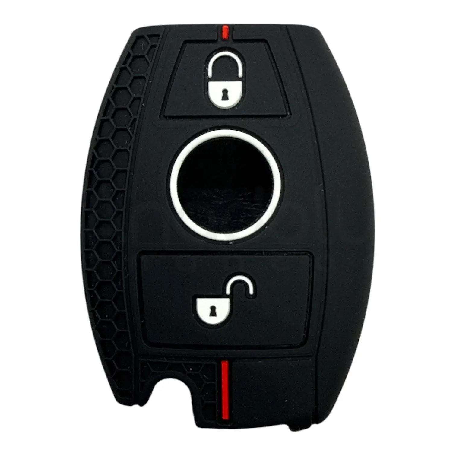 2614-PK | Mercedes Petek Desenli Kılıf 2 Buton Kırmızı