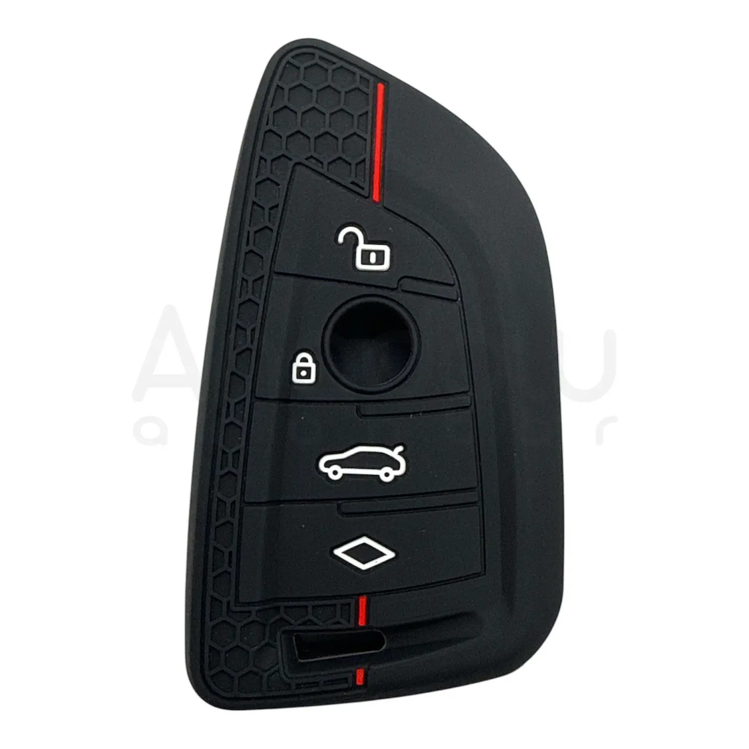 2710-PK | BMW FEM Petek Desenli Kılıf 4 Buton Kırmızı