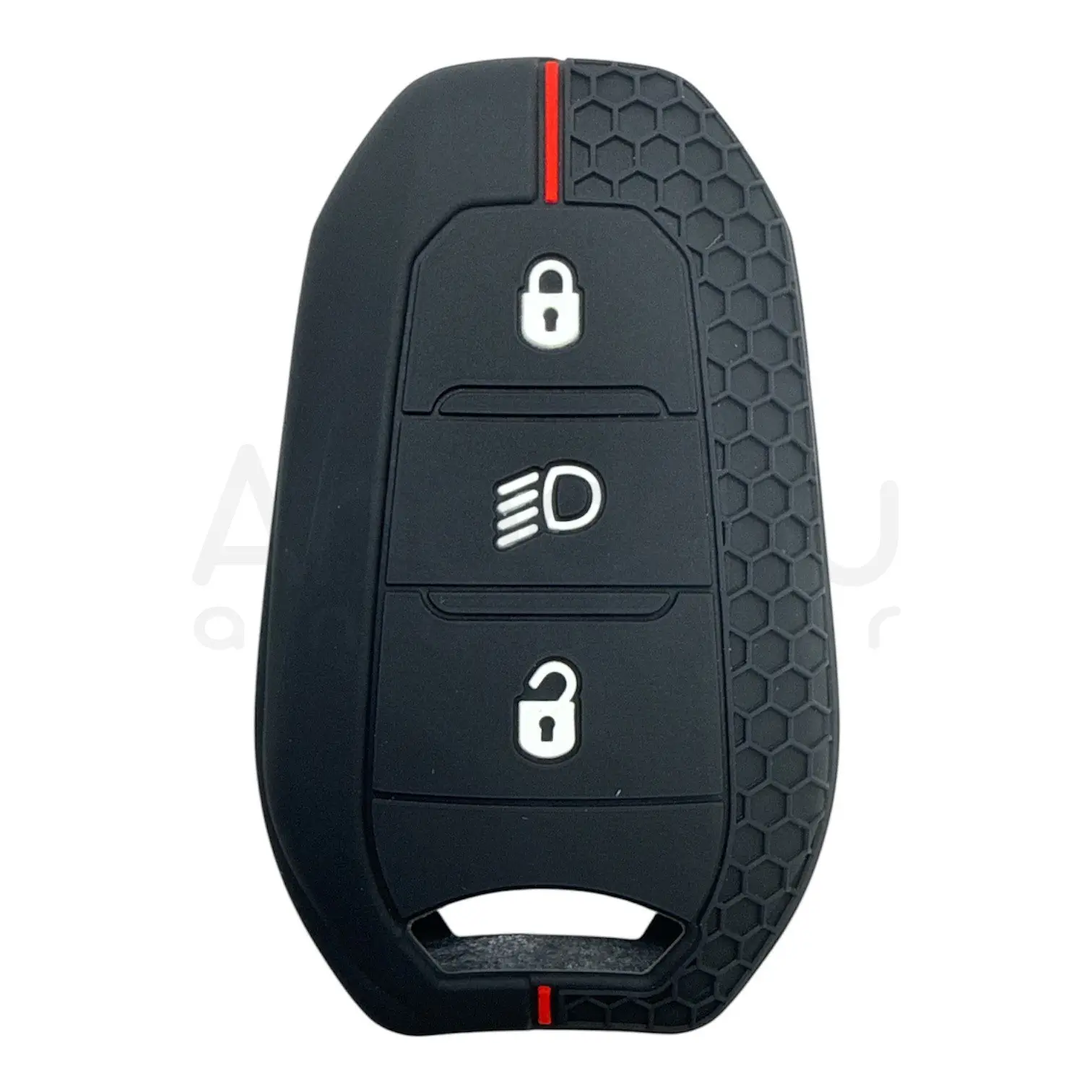 3416-PK | Peugeot - Citroen Petek Desenli Kılıf 3 Buton Kırmızı FAR