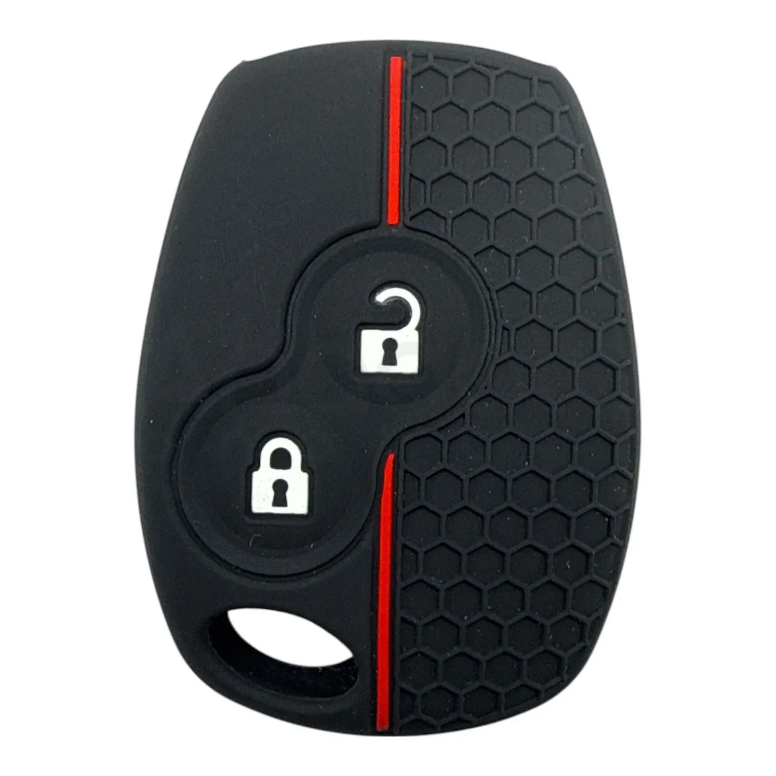 3520-PK | Renault Petek Desenli Kılıf 2 Buton Kırmızı