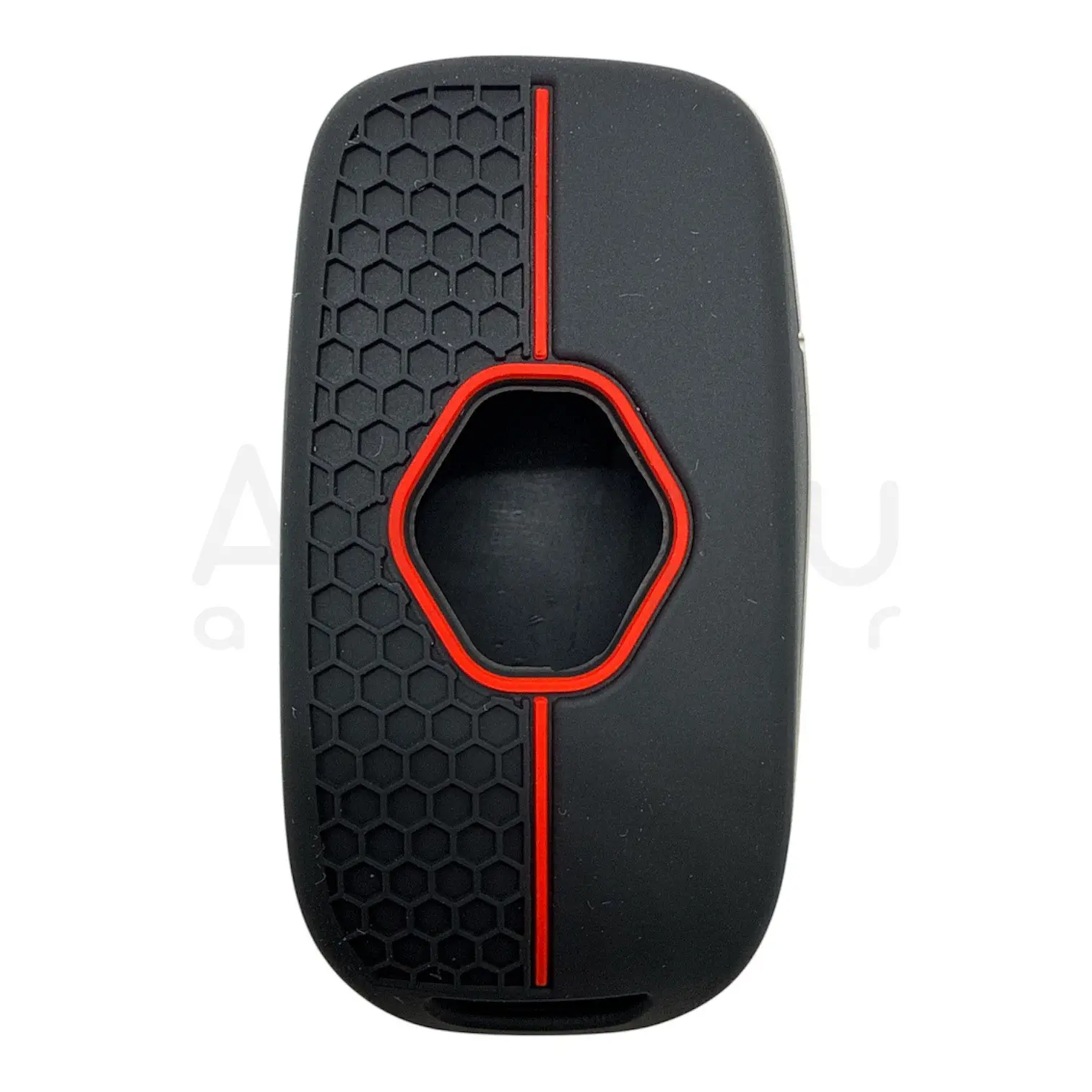 3523-PK | Renault Sustalı Petek Desenli Kılıf 3 Buton Kırmızı - Görsel 2