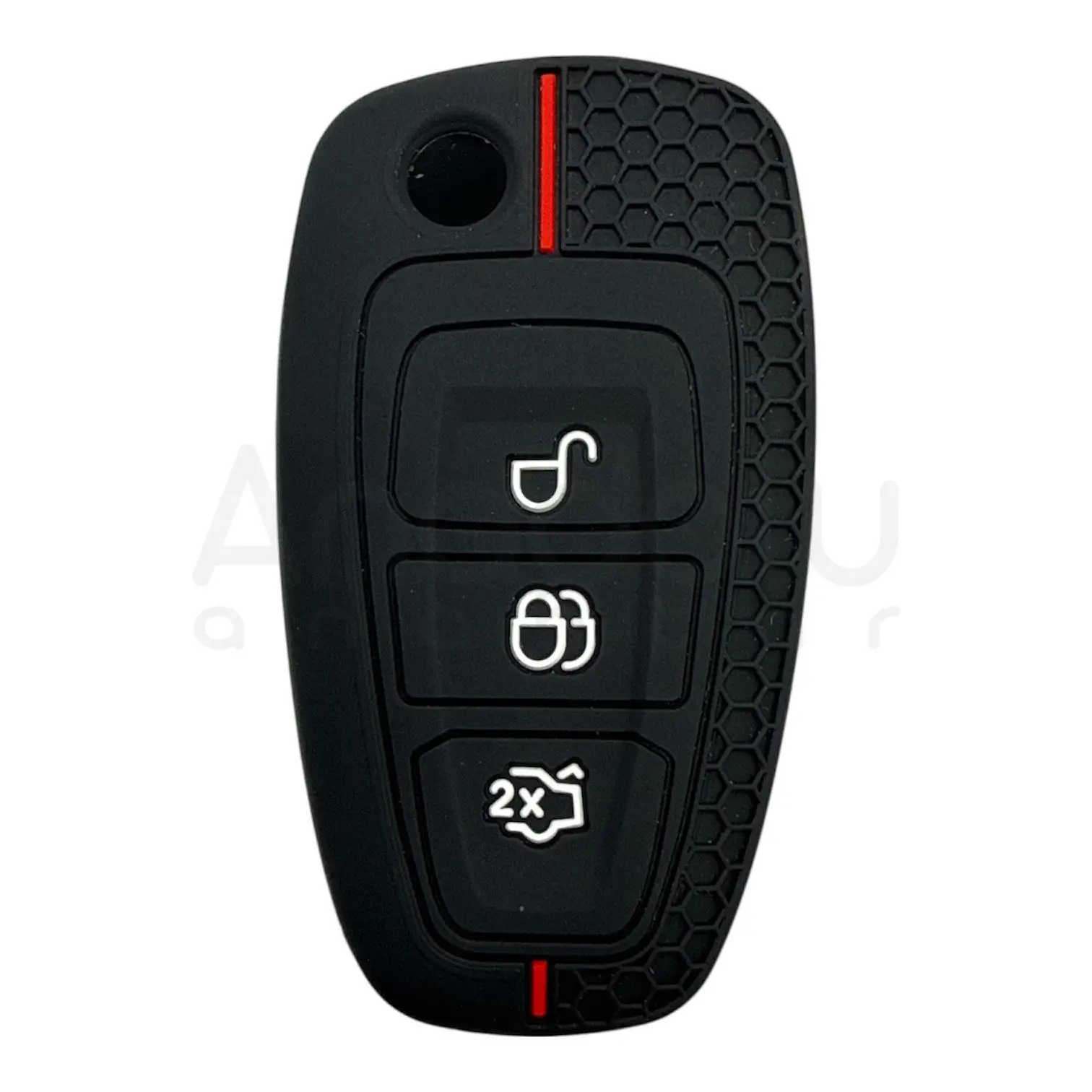 4111-PK | Ford Sustalı Petek Desenli Kılıf 3 Buton Kırmızı