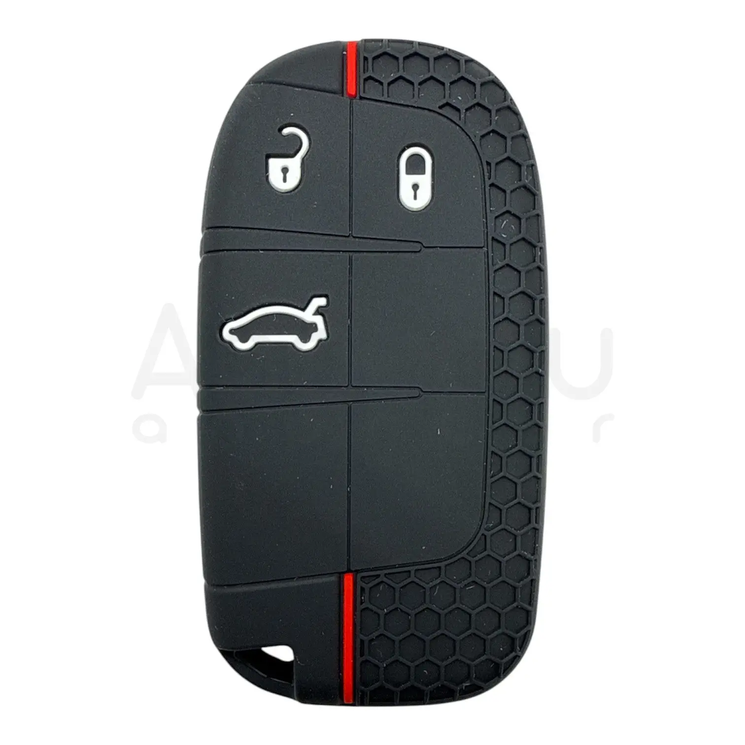 4410-PK | Jaguar Petek Desenli Kılıf 3 Buton Kırmızı