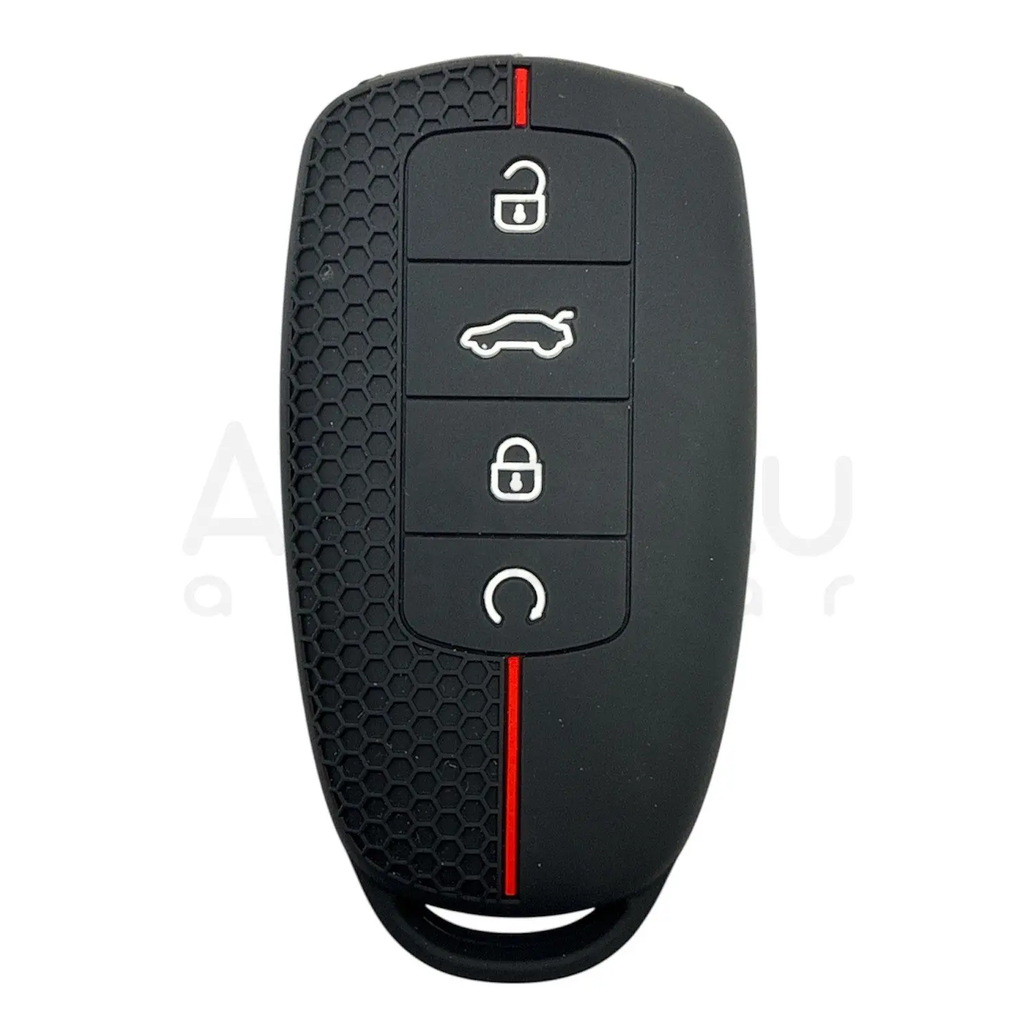 4512-PK | Chery Tiggo 8 Plus Petek Desenli Kılıf 4 Buton Kırmızı