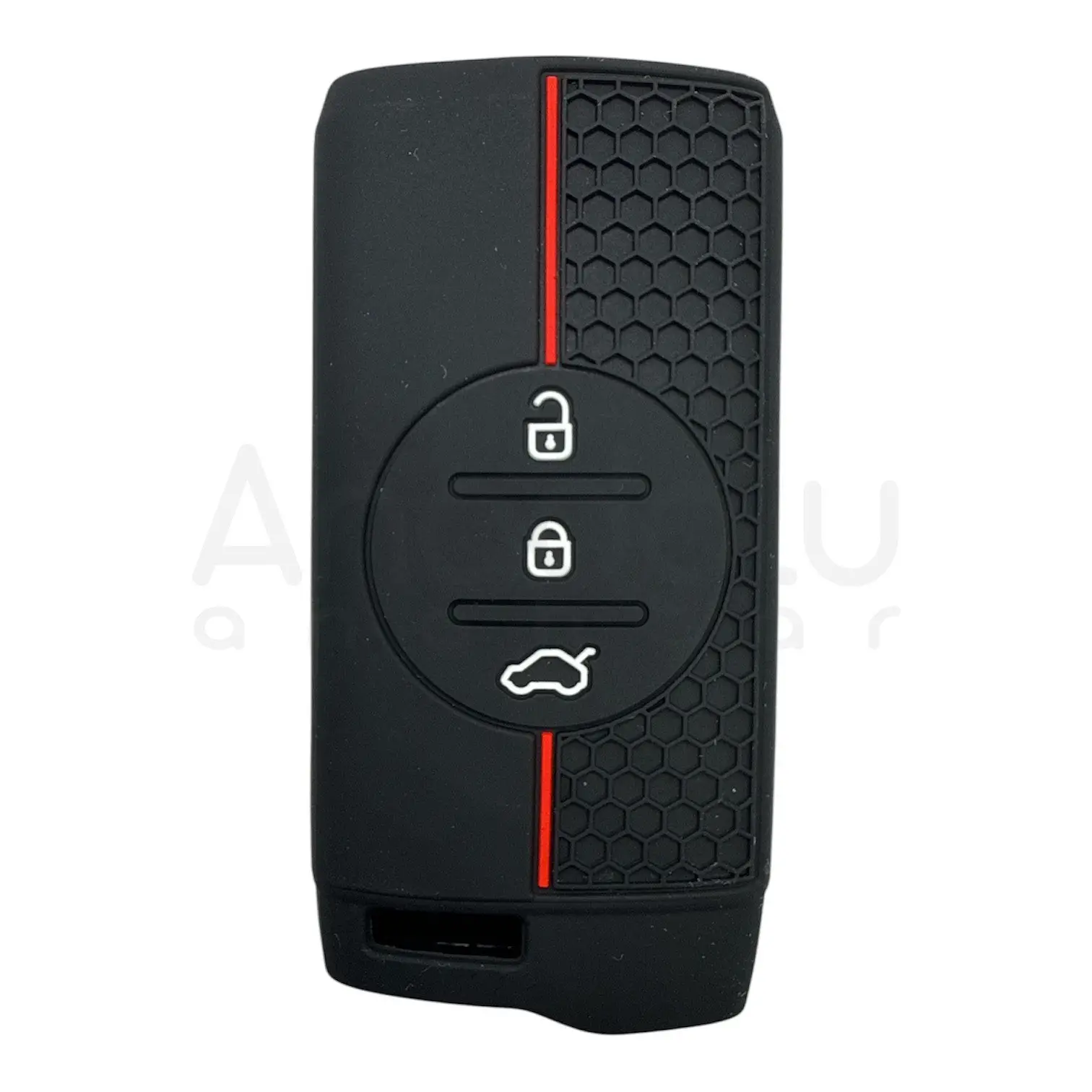 4513-PK | Chery Tiggo 7 Plus Petek Desenli Kılıf 3 Buton Kırmızı