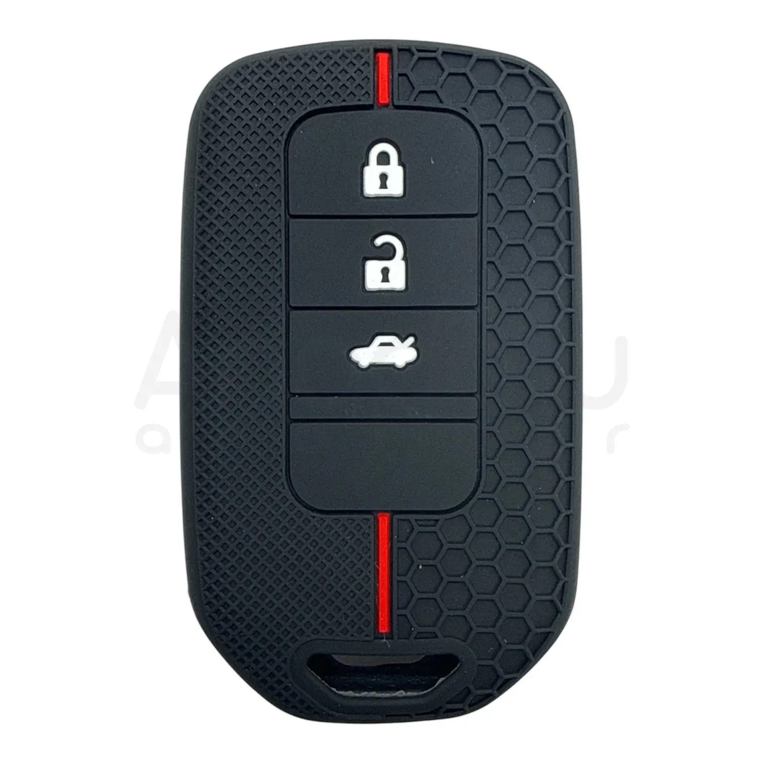 1720-PK | Honda Petek Desenli Kılıf 3 Buton Kırmızı