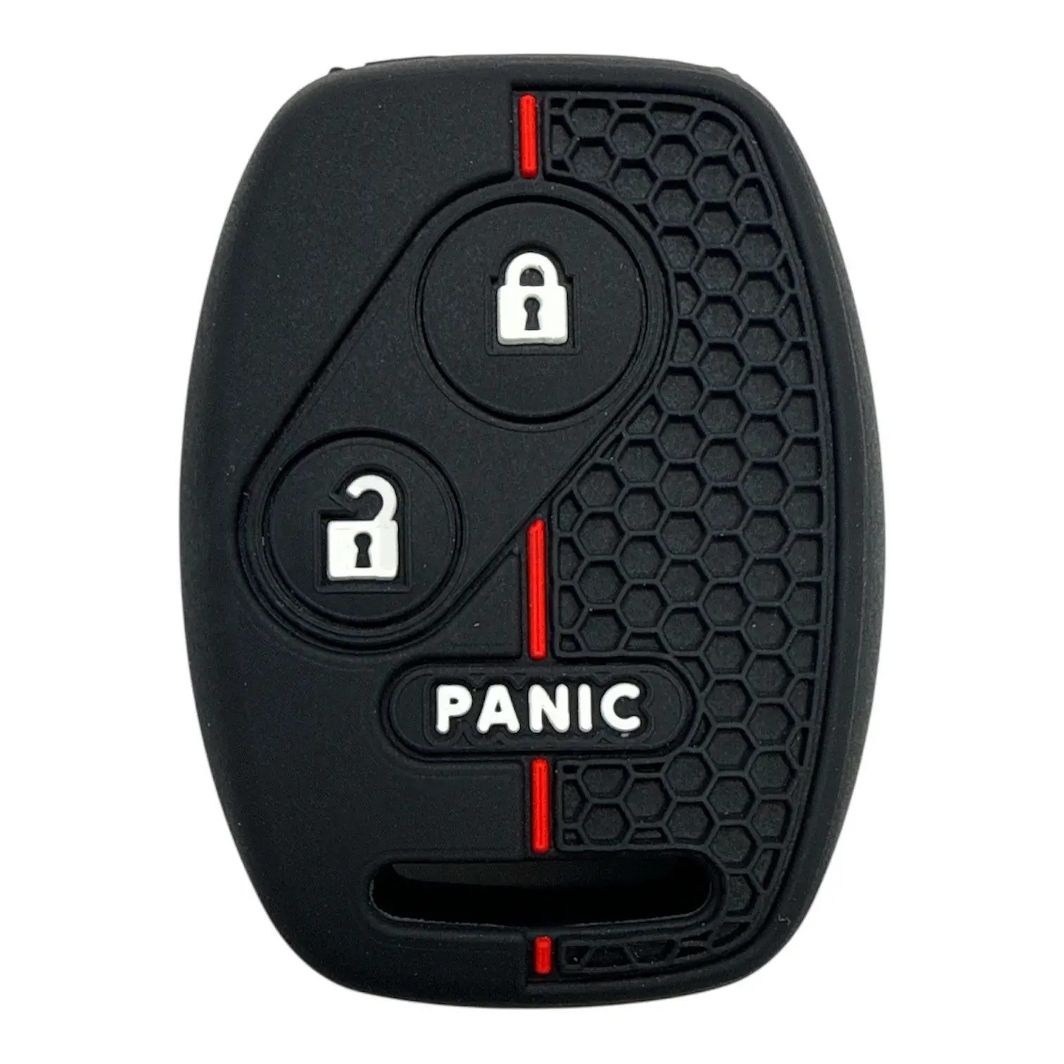 1721-PK | Honda Petek Desenli Kılıf 2+1 Buton Kırmızı