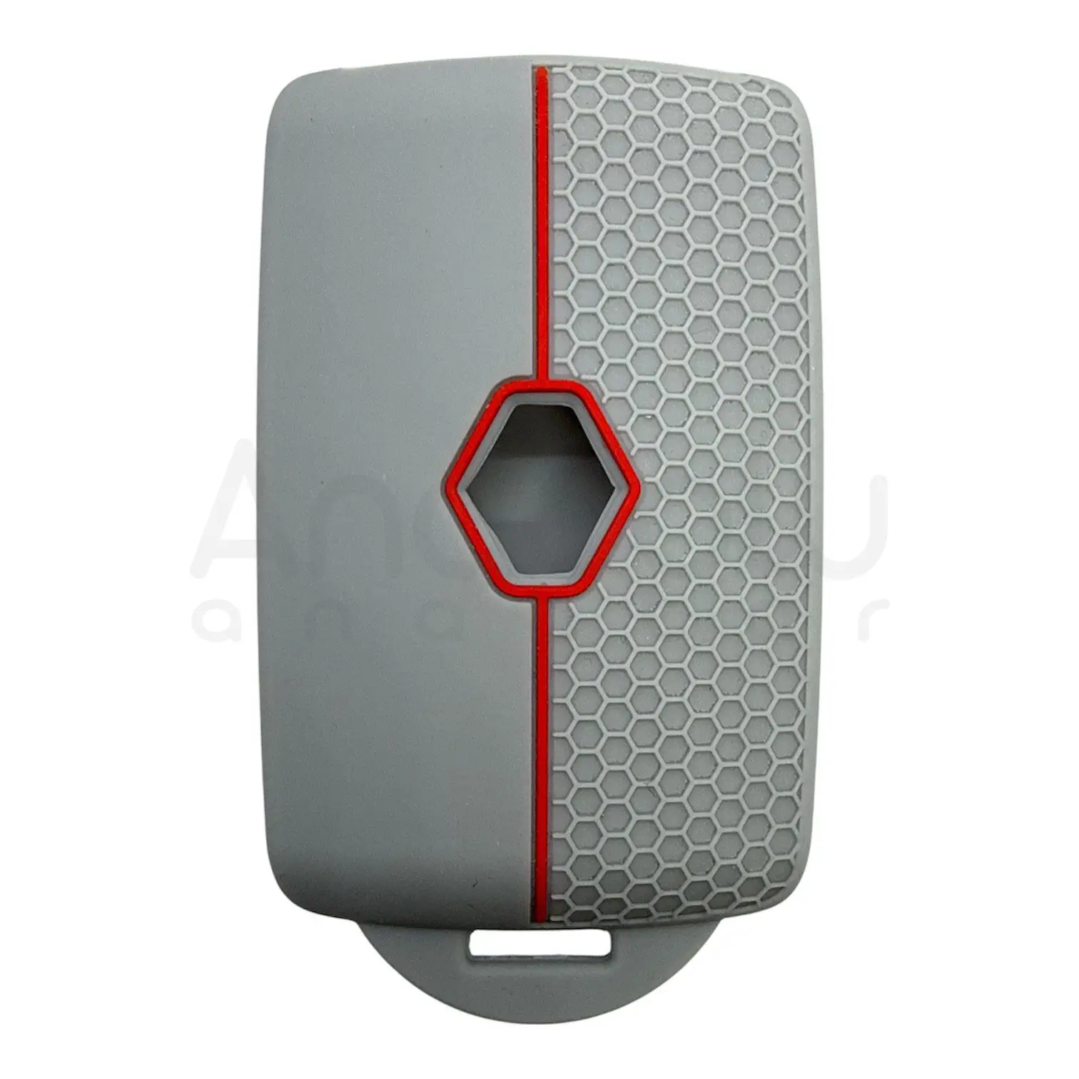 3510-PG | Renault Smart Kumanda Petek Desenli Kılıf 4 Buton Gri - Görsel 2