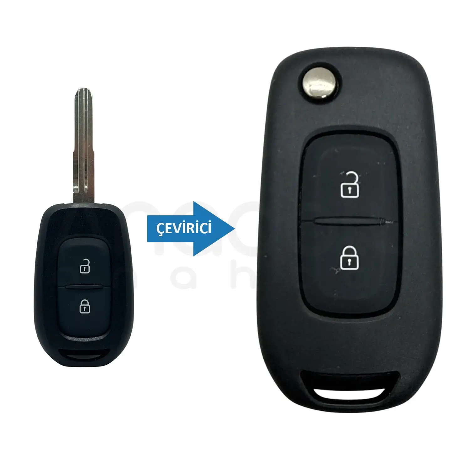 3592 | Dacia Çevirici Kumanda Kabı 2 Buton 1 Dacia Çevirici Kumanda Kabı 2 Buton Renault Çevirici Kumanda Kabı 2 Buton