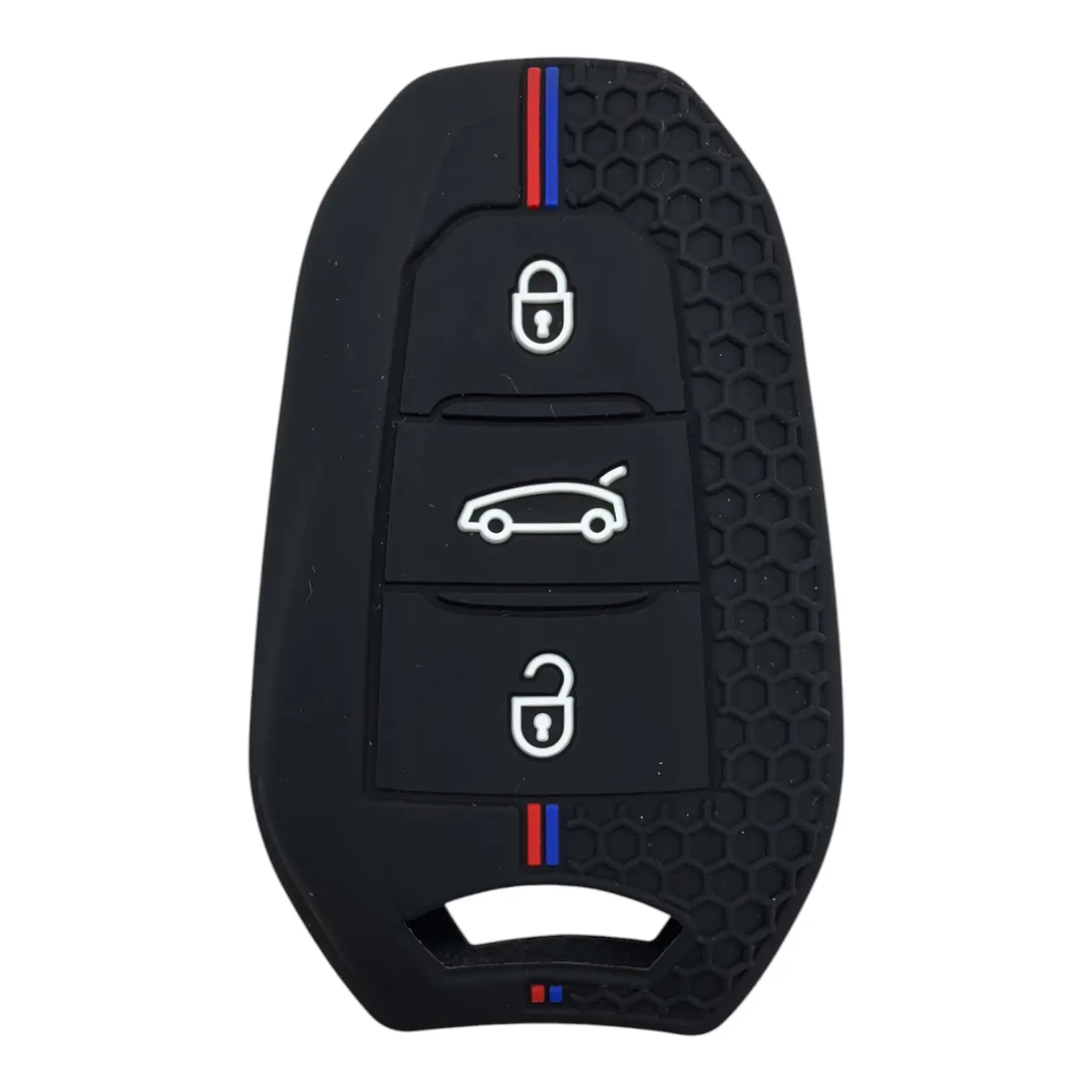 3412-PD | Peugeot Smart Petek Desenli Kılıf 3 Buton Renkli