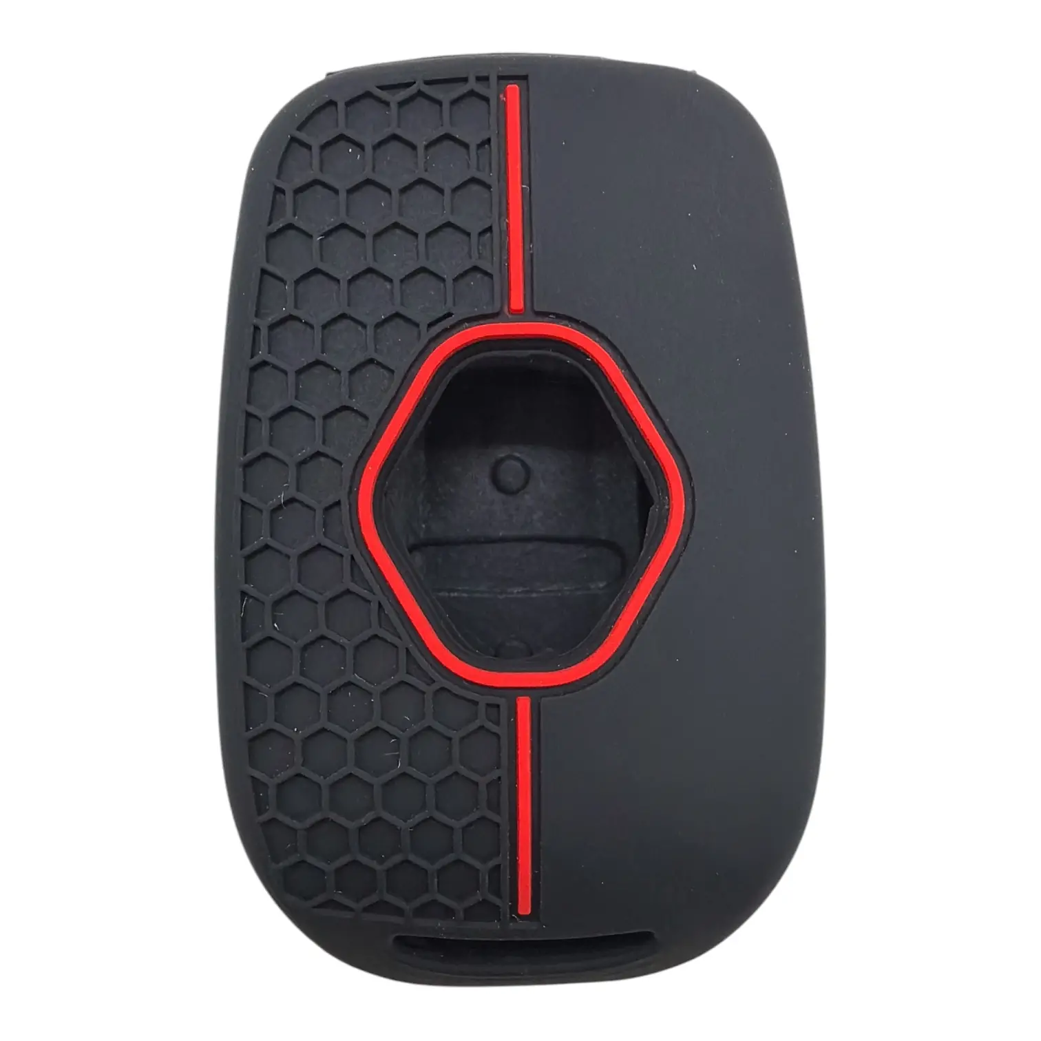 3511-PK | Renault Kumanda Petek Desenli Kılıf 2 Buton Kırmızı - Görsel 2
