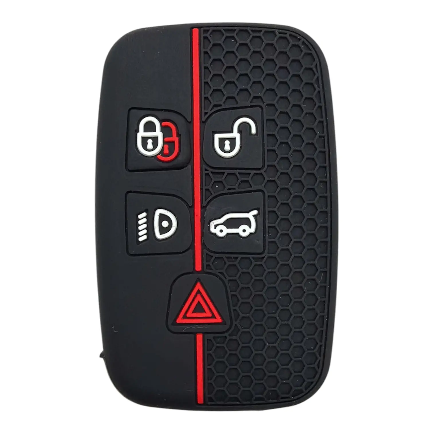 3610-PK | Range Rover Petek Desenli Kılıf 5 Buton Kırmızı