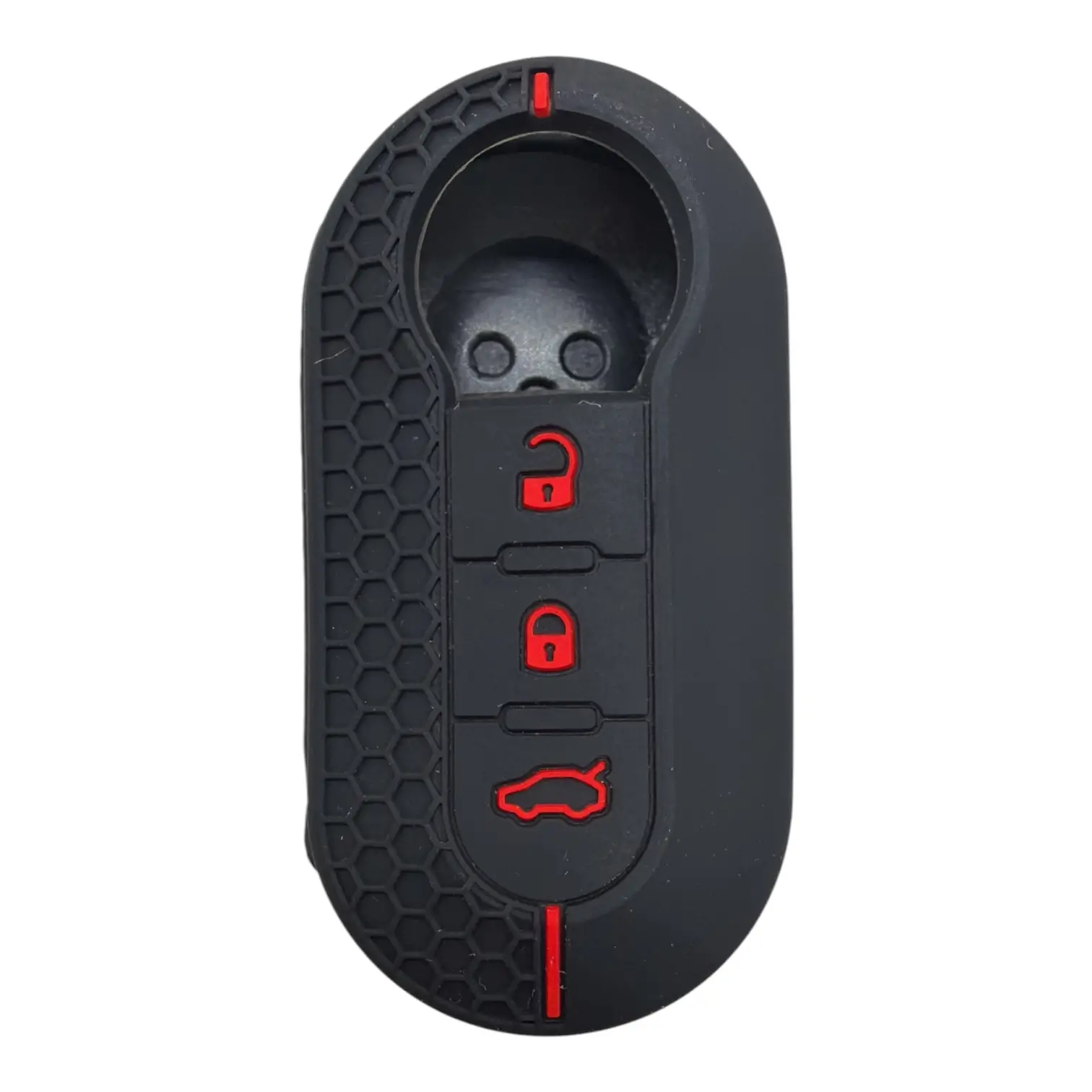 3810-PK-1 | Fiat Sustalı Petek Desenli Kılıf 3 Buton Kırmızı