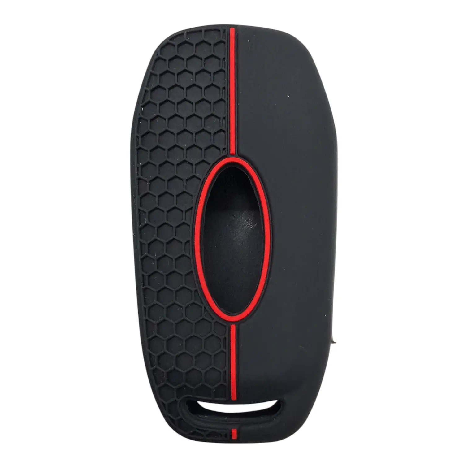 4115-PK | Ford Smart Petek Desenli Kılıf 3 Buton Kırmızı - Görsel 2